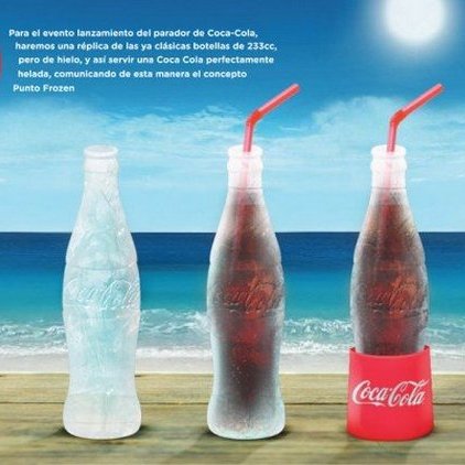 Бутылка со льда от Coca-Cola